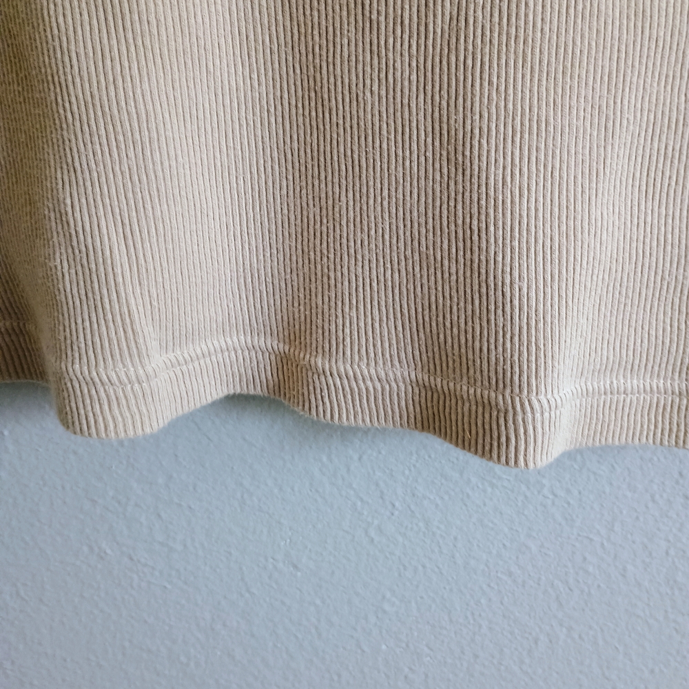 Women's Cream Ribbed Top - Picture 5 of 7